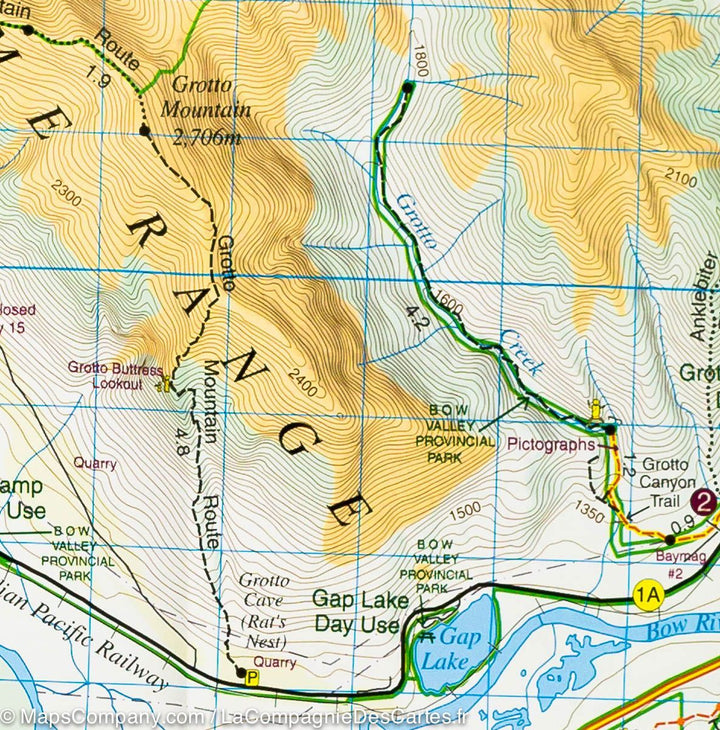 Carte de randonnée - Région de Canmore & Kananaskis Village (Alberta) | Gem Trek carte pliée Gem Trek Publishing 