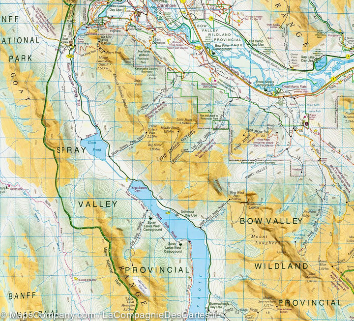 Carte de randonnée - Région de Canmore & Kananaskis Village (Alberta) | Gem Trek carte pliée Gem Trek Publishing 