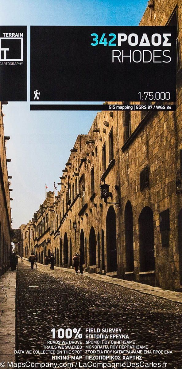 Carte de randonnée - Rhodes (Grèce) | Terrain Cartography carte de randonnée Terrain Cartography