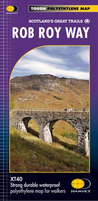 Carte de randonnée - Rob Roy Way XT40 | Harvey Maps - National Trail maps carte de randonnée Harvey Maps