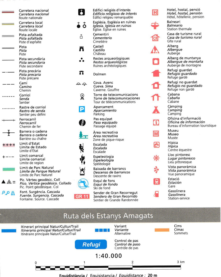 Carte de randonnée - Ruta dels Estanys Amagats + guide (Pyrénées Orientales) | Alpina carte pliée Editorial Alpina 