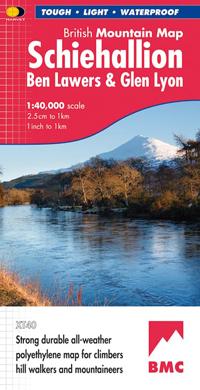 Carte de randonnée - Schiehallion, Ben Lawers & Glen Lyon XT40 BMM | Harvey Maps - British Mountain carte pliée Harvey Maps 
