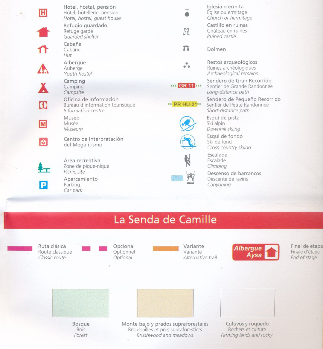 Carte de randonnée - Senda de Camille circular trek (Parc national des Pyrénées, Aragon) | Alpina carte pliée Editorial Alpina 