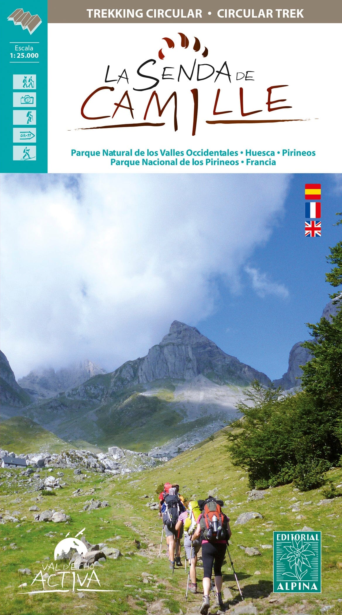 Carte de randonnée - Senda de Camille (Parc national des Pyrénées, Aragon) | Alpina carte de randonnée Editorial Alpina