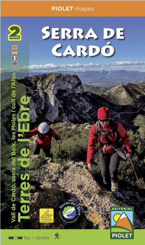 Carte de randonnée - Serra de Cardó (Catalogne) | Piolet carte de randonnée Editorial Piolet