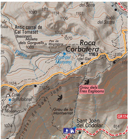 Carte de randonnée - Serra de Montsant (Catalogne) | Piolet carte de randonnée Editorial Piolet