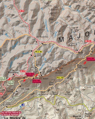 Carte de randonnée - Serra de Montsant (Catalogne) | Piolet carte de randonnée Editorial Piolet