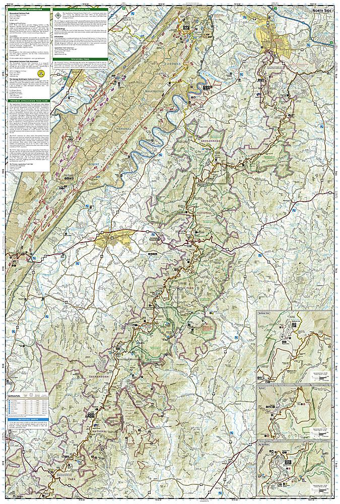 Carte de randonnée - Shenandoah National Park (Virginie), n° 228 | National Geographic carte pliée National Geographic 