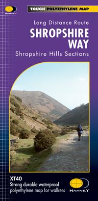 Carte de randonnée - Shropshire Way XT40 | Harvey Maps - National Trail maps carte pliée Harvey Maps 