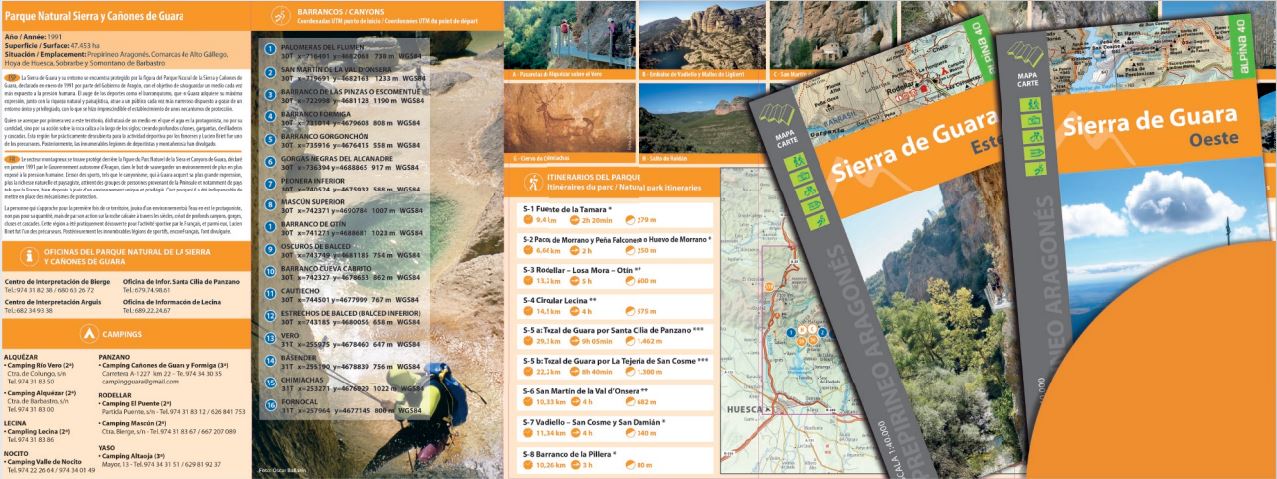 Lot de 2 cartes de randonnée - Sierra et Canyons de Guara (Aragon, Espagne) | Editorial Alpina carte de randonnée Editorial Alpina