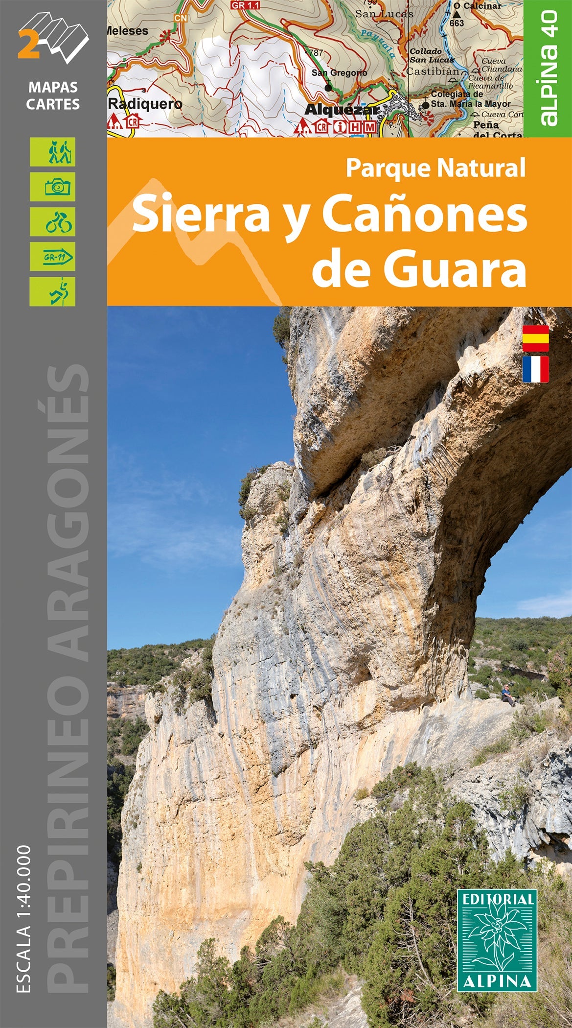 Lot de 2 cartes de randonnée - Sierra et Canyons de Guara (Aragon, Espagne) | Editorial Alpina carte de randonnée Editorial Alpina