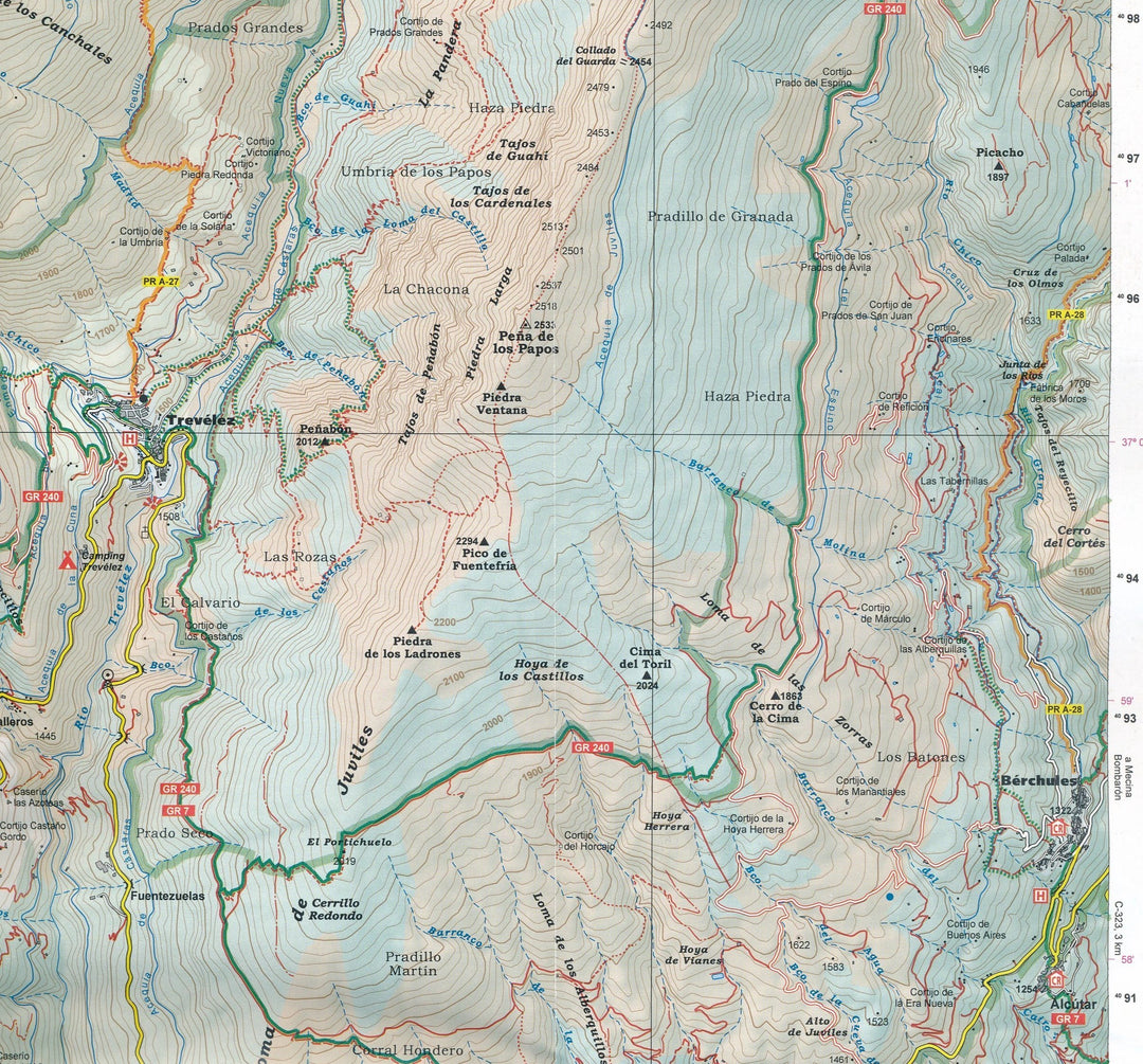 Carte de randonnée - Sierra Nevada, La Alpujarra (Andalousie) | Alpina carte pliée Editorial Alpina 