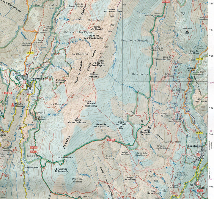 Carte de randonnée - Sierra Nevada, La Alpujarra (Andalousie) | Alpina carte pliée Editorial Alpina 