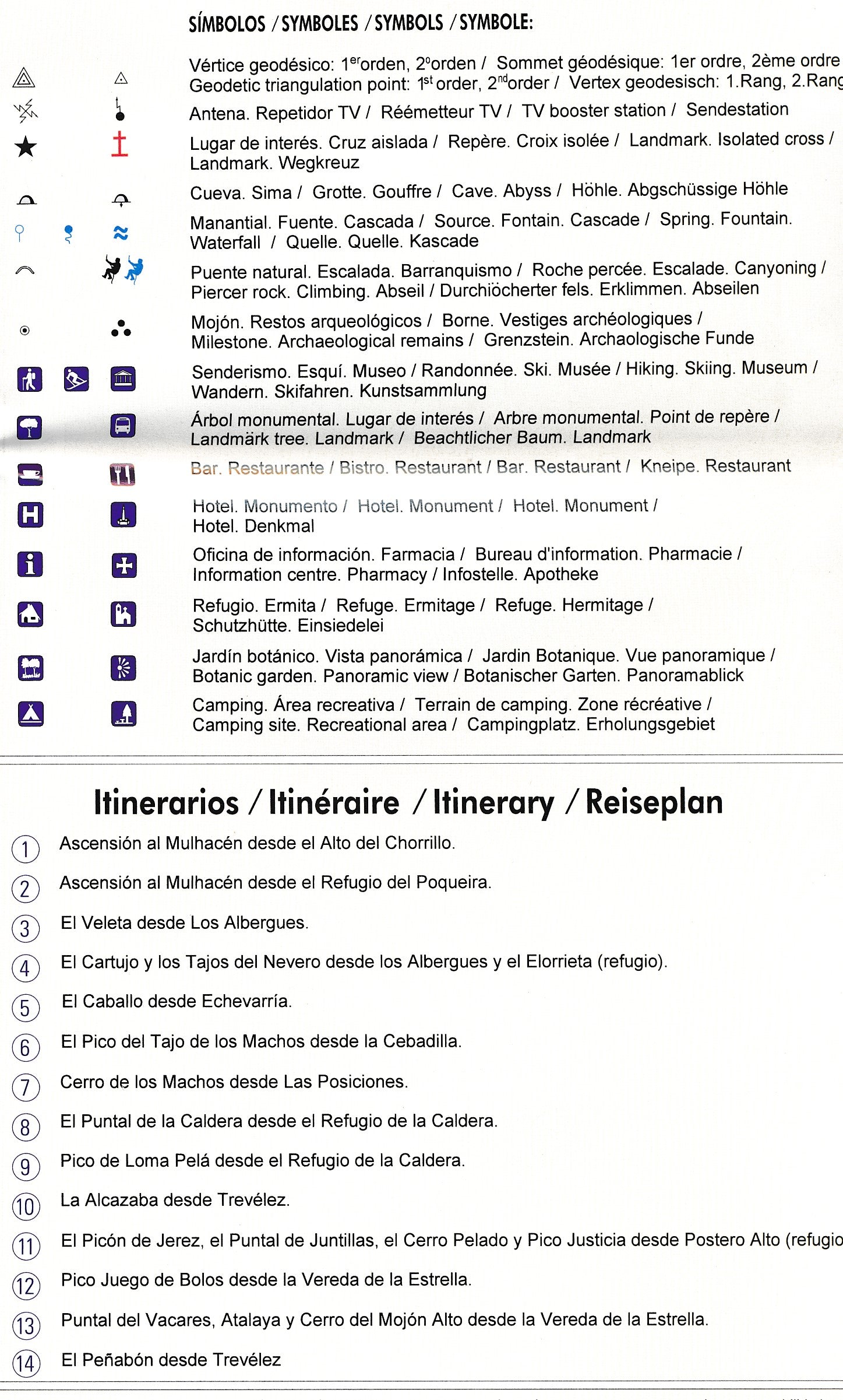 Carte de randonnée - Sierra Nevada, La integral de los 3000 (Andalousie) | Piolet carte de randonnée Editorial Piolet
