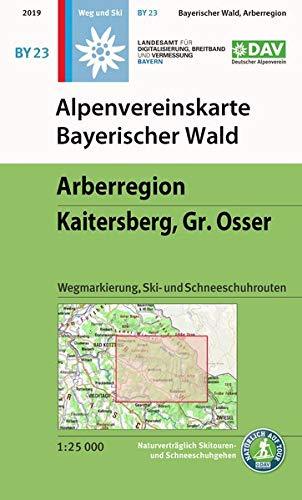 Carte de randonnée & ski - Forêt bavaroise, région d'Arber & Kaitersberg, n° BY23 | Alpenverein carte pliée Alpenverein 