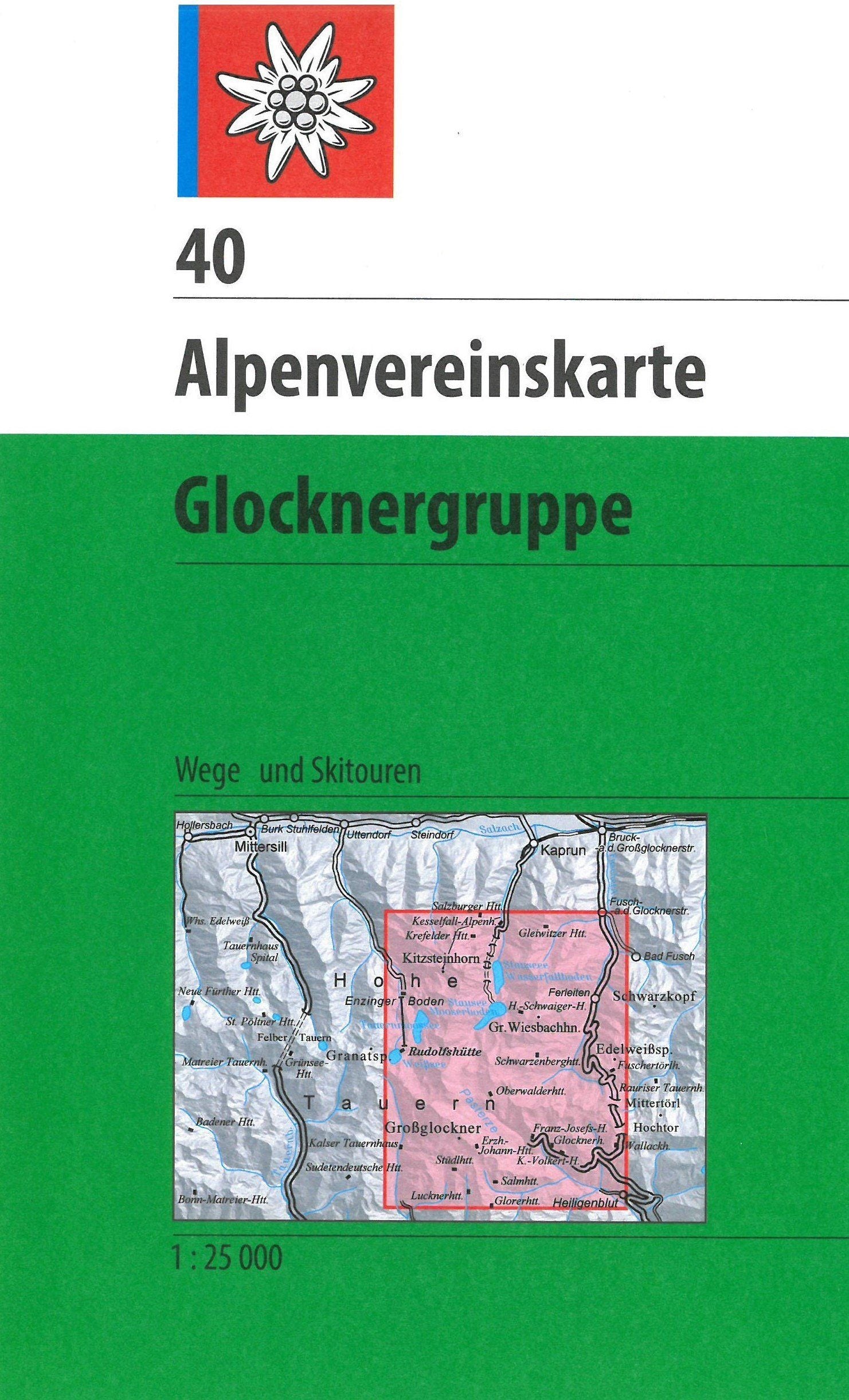 Carte de randonnée & ski n° 40 - Glocknergruppe (Alpes autrichiennes) | Alpenverein carte de randonnée Alpenverein Default Title