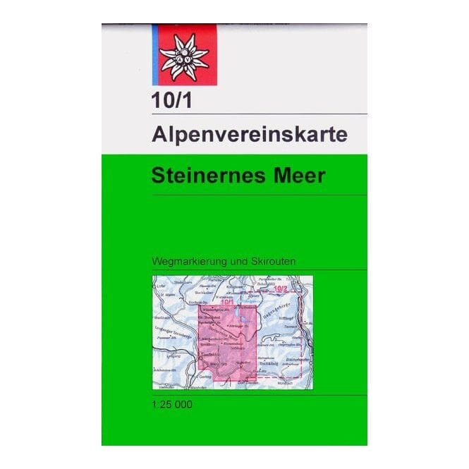 Carte de randonnée & ski n° 10/1 - Steinernes Meer (Alpes autrichiennes) | Alpenverein carte de randonnée Alpenverein
