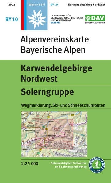 Carte de randonnée & ski n° BY10 - Karwendelgebirge Nordwest Soierngruppe (Alpes bavaroises) | Alpenverein carte de randonnée Alpenverein