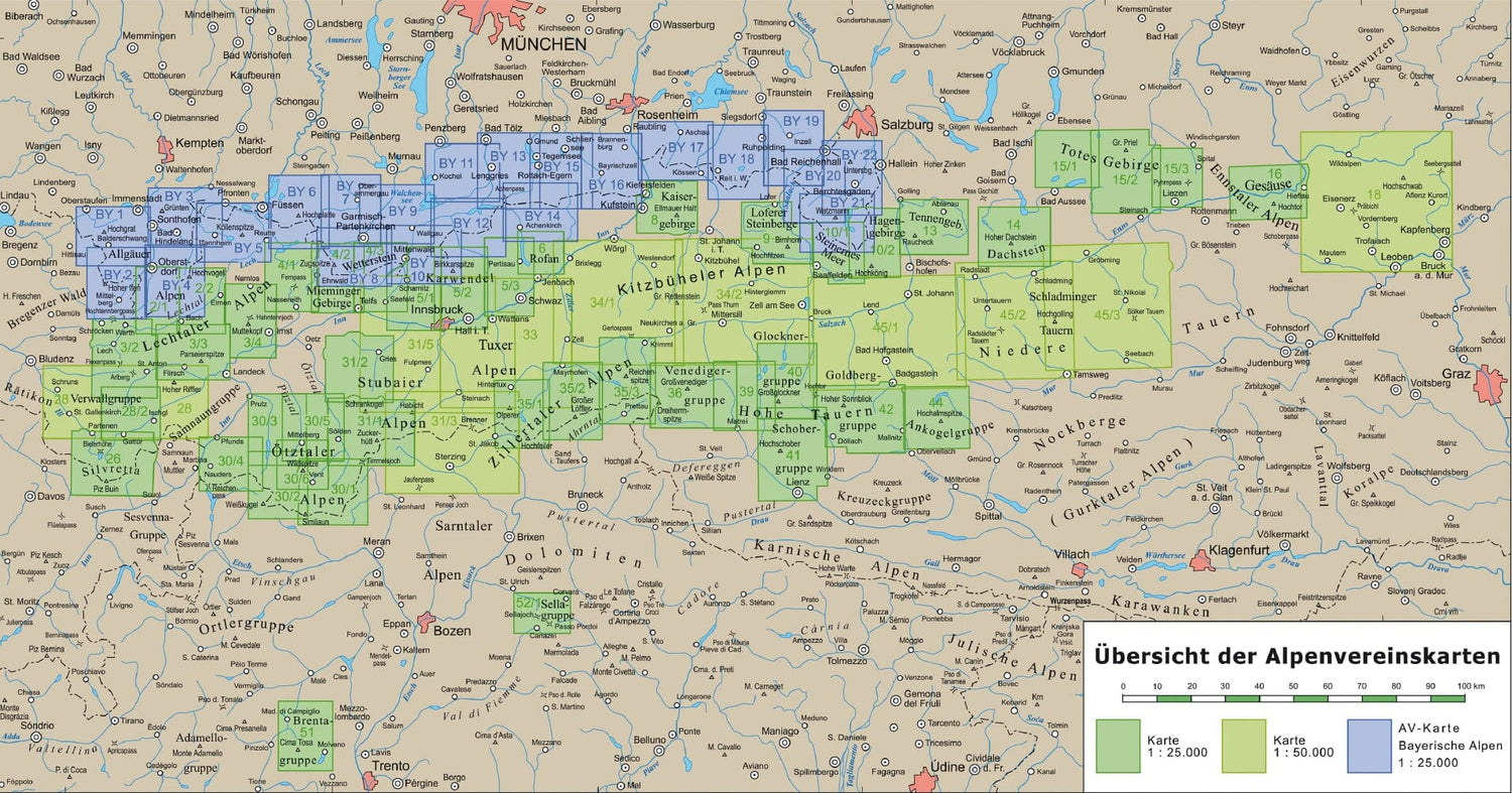 Carte de randonnée & ski n° BY11 - Isarwinkel, Benediktenwand (Alpes bavaroises) | Alpenverein carte de randonnée Alpenverein
