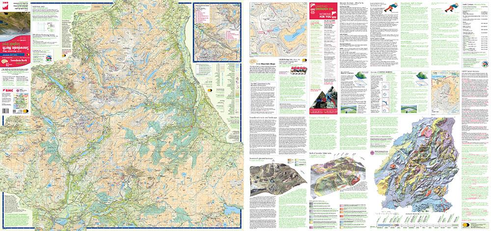 Carte de randonnée - Snowdonia Nord XT40 BMM | Harvey Maps - British Mountain carte de randonnée Harvey Maps