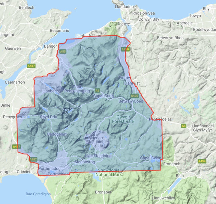 Carte de randonnée - Snowdonia Nord XT40 BMM | Harvey Maps - British Mountain carte pliée Harvey Maps 