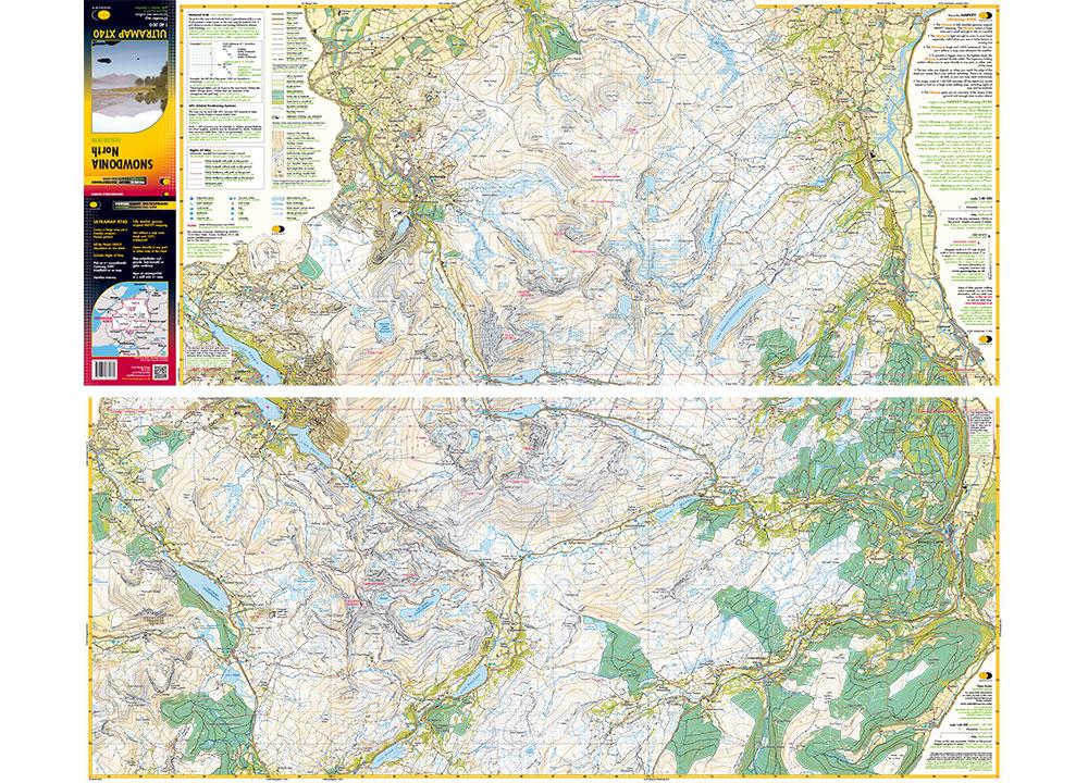 Carte de randonnée - Snowdonia Nord XT40 | Harvey Maps - Ultramap carte pliée Harvey Maps 