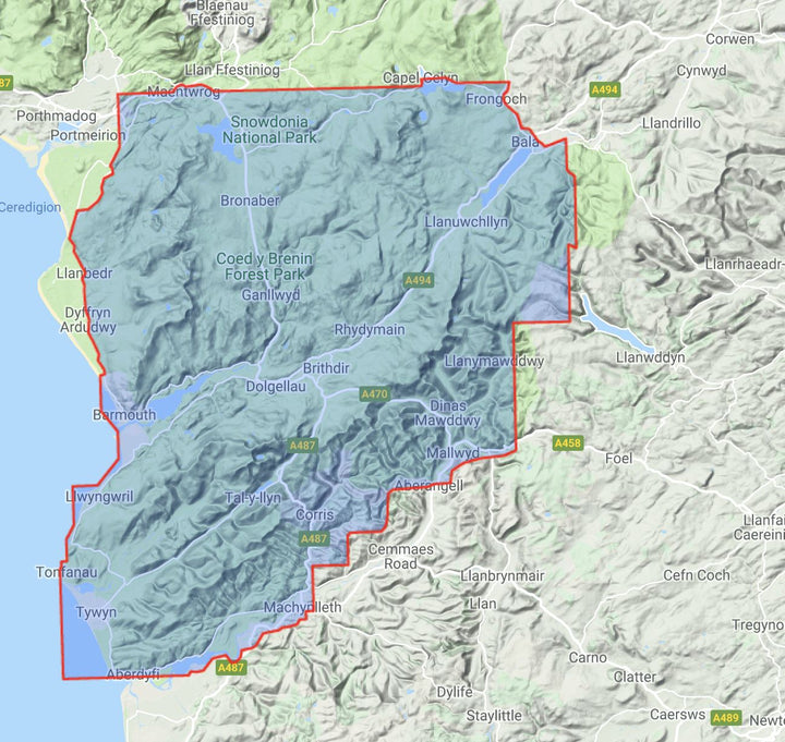 Carte de randonnée - Snowdonia Sud XT40 BMM | Harvey Maps - British Mountain carte pliée Harvey Maps 
