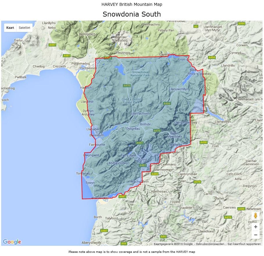 Carte de randonnée - Snowdonia Sud XT40 BMM | Harvey Maps - British Mountain carte pliée Harvey Maps 