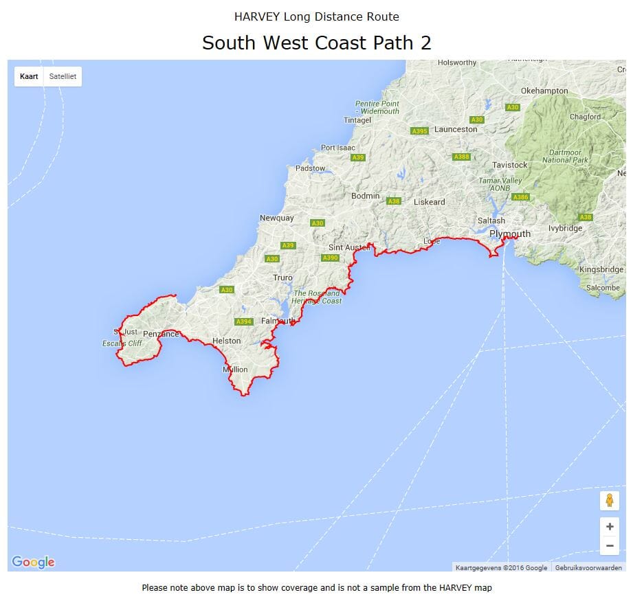 Carte de randonnée - South West Coast Path 2 XT40 | Harvey Maps - National Trail maps carte de randonnée Harvey Maps Default Title