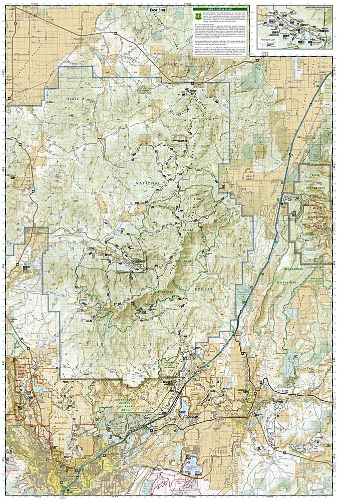 Carte de randonnée - St. George, Pine Valley Mountain (Utah, Nevada), n° 715 | National Geographic carte pliée National Geographic 