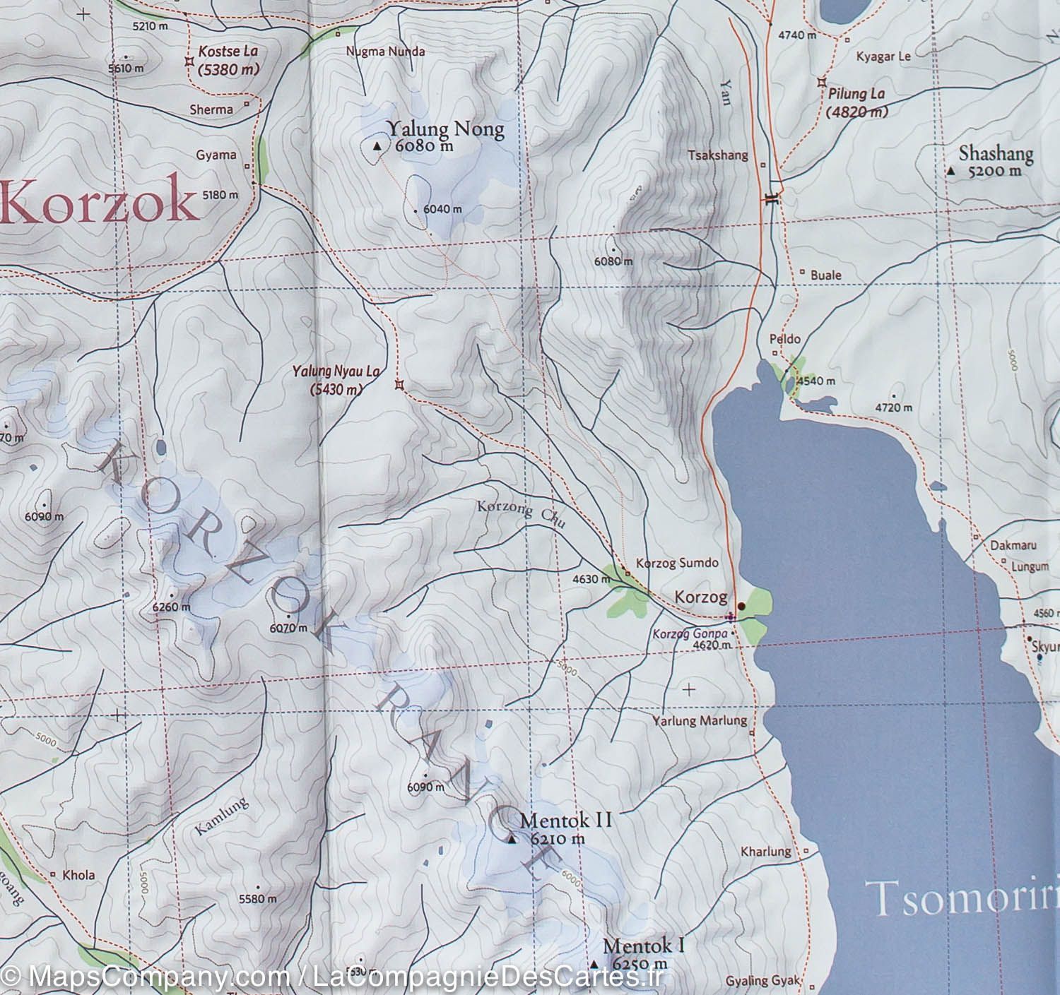 Carte de randonnée - Sud du Ladakh et du Zanskar (Inde) | Olizane carte de randonnée Olizane