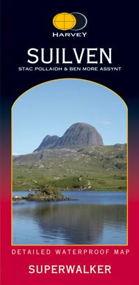 Carte de randonnée - Suilven, Stac Pollaidh & Ben More Assynt | Harvey Maps - Superwalker maps carte pliée Harvey Maps 