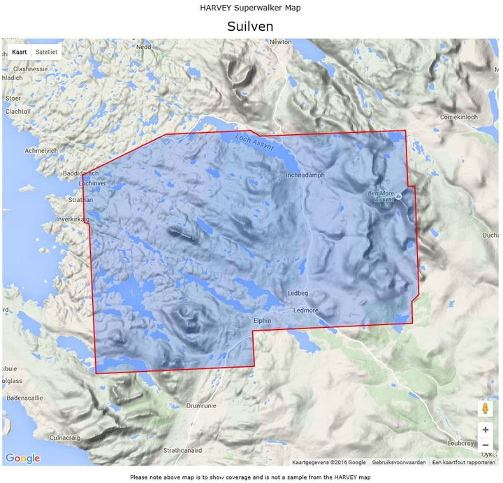 Carte de randonnée - Suilven, Stac Pollaidh & Ben More Assynt | Harvey Maps - Superwalker maps carte pliée Harvey Maps 