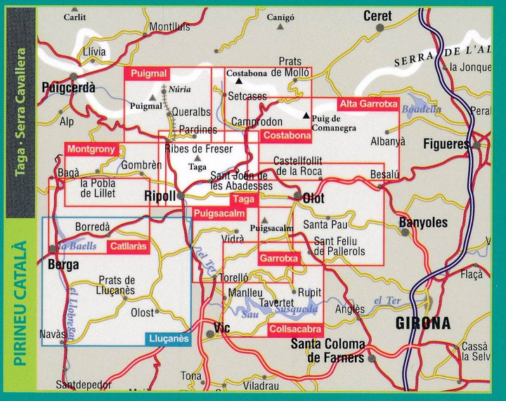 Carte de randonnée - Taga , Serra Cavallera, Sant Amand, Puig Sestela (Pyrénées catalanes) | Alpina carte pliée Editorial Alpina 