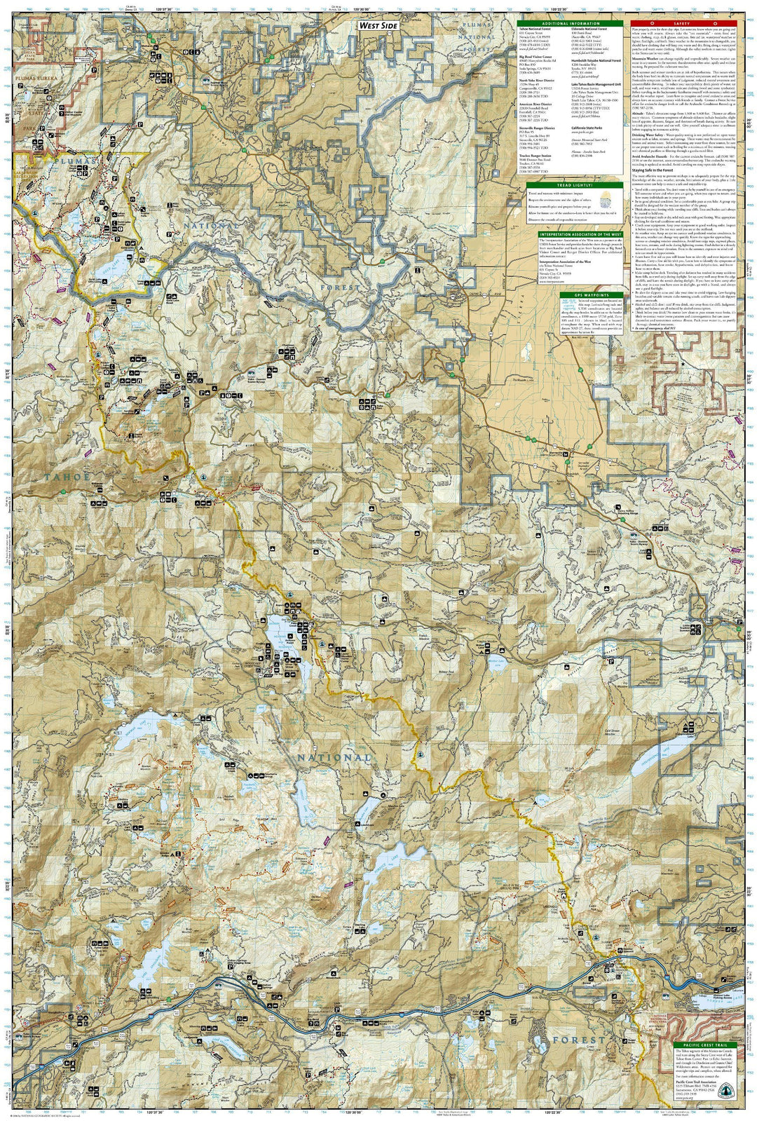 Carte de randonnée - Tahoe National Forest East - Sierra Buttes, Donner Pass (Californie), n° 805 | National Geographic carte pliée National Geographic 