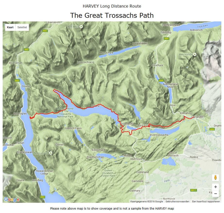Carte de randonnée - The Great Trossachs Path & Forest XT40 | Harvey Maps - National Trail maps carte de randonnée Harvey Maps Default Title