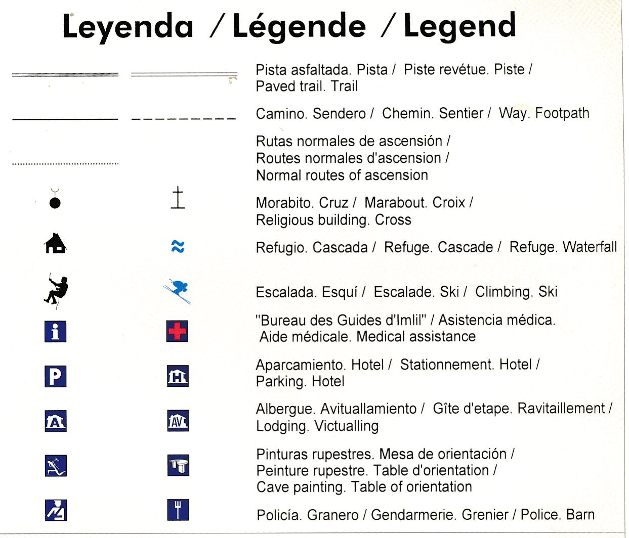 Carte de randonnée - Toubkal, Haut Atlas Marocain | Piolet carte de randonnée Editorial Piolet