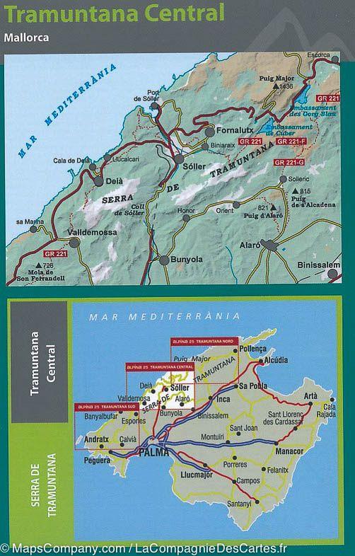 Carte de randonnée - Tramuntana Centrale (Majorque, îles Baléares) | Alpina carte de randonnée Editorial Alpina