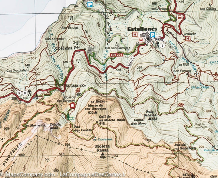 Carte de randonnée - Tramuntana Sud (Majorque, îles Baléares) | Alpina carte pliée Editorial Alpina 
