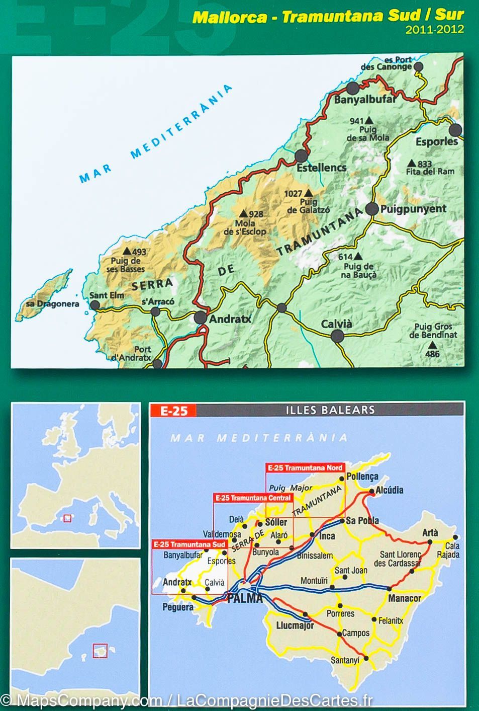 Carte de randonnée - Tramuntana Sud (Majorque, îles Baléares) | Alpina carte pliée Editorial Alpina 