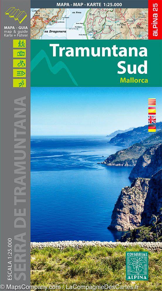 Carte de randonnée - Tramuntana Sud (Majorque, îles Baléares) | Alpina carte de randonnée Editorial Alpina
