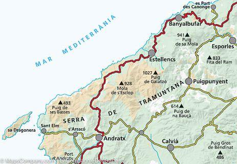 Carte de randonnée - Tramuntana Sud (Majorque, îles Baléares) | Alpina carte de randonnée Editorial Alpina