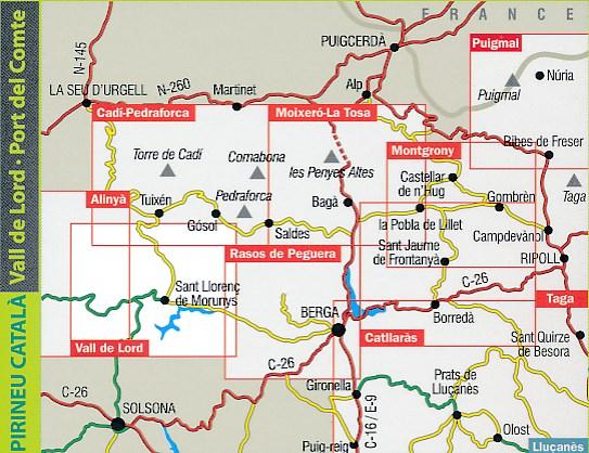 Carte de randonnée - Vall de Lord, Port del Comte (Pyrénées catalanes) | Alpina carte de randonnée Editorial Alpina