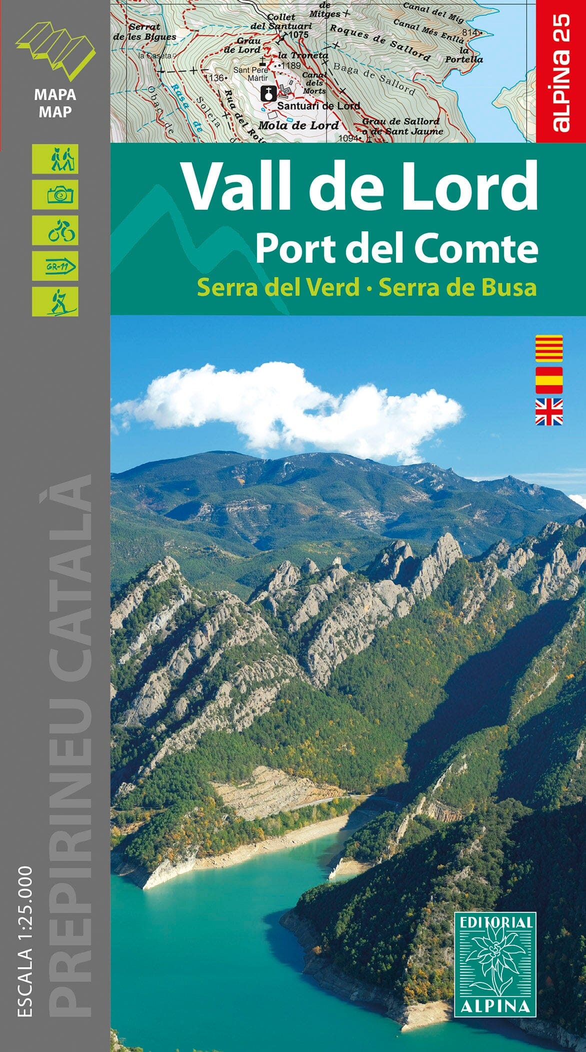 Carte de randonnée - Vall de Lord, Port del Comte (Pyrénées catalanes) | Alpina carte de randonnée Editorial Alpina