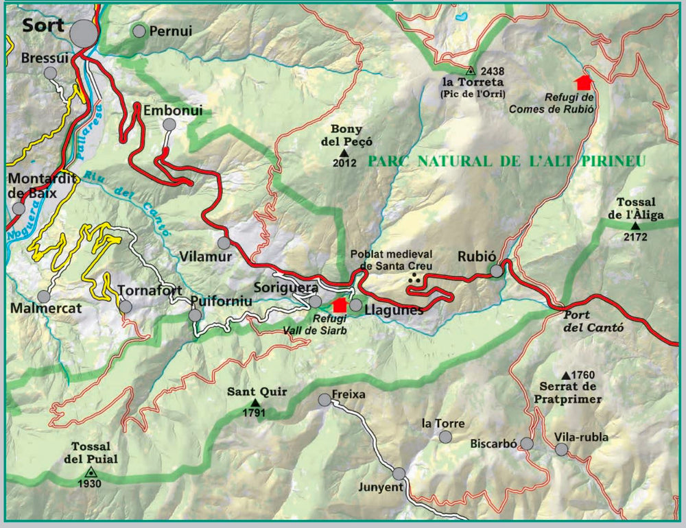 Carte de randonnée - Vall de Siarb, Museu de Camins (Pyrénées catalanes) | Alpina carte pliée Editorial Alpina 