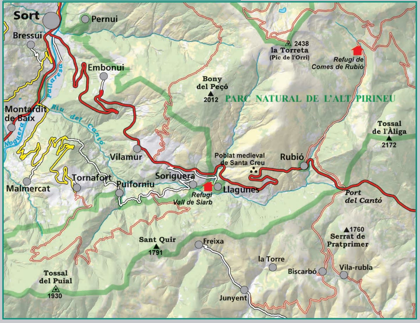 Carte de randonnée - Vall de Siarb, Museu de Camins (Pyrénées catalanes) | Alpina carte de randonnée Editorial Alpina