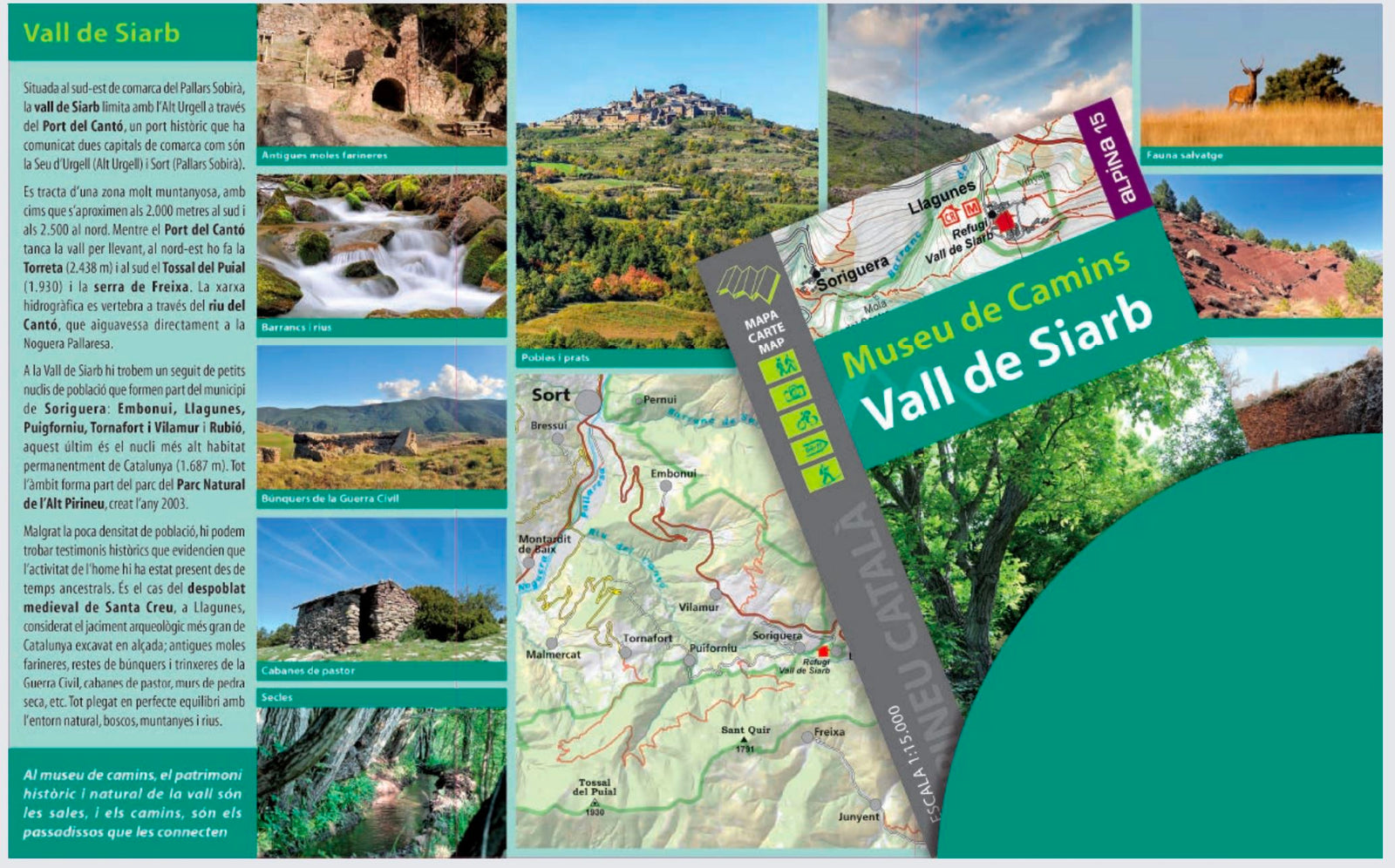 Carte de randonnée - Vall de Siarb, Museu de Camins (Pyrénées catalanes) | Alpina carte de randonnée Editorial Alpina