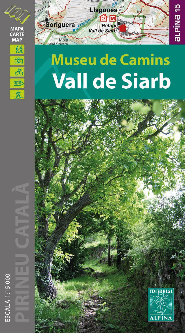 Carte de randonnée - Vall de Siarb, Museu de Camins (Pyrénées catalanes) | Alpina carte pliée Editorial Alpina 