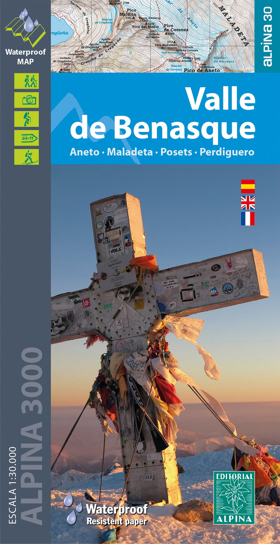 Carte de randonnée - Vallée de Benasque (Pyrénées aragonaises, Espagne) | Alpina carte pliée Editorial Alpina 2022 
