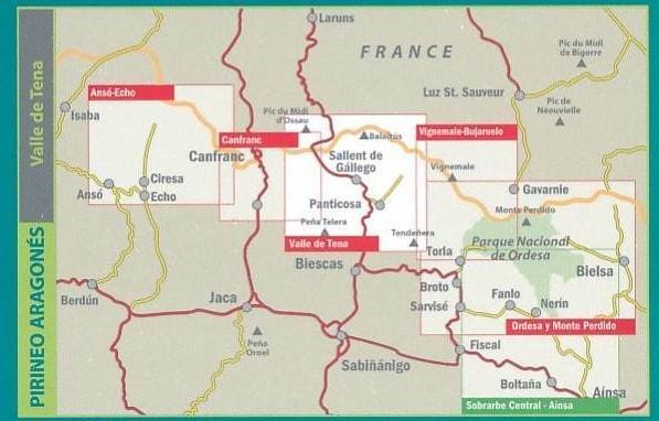 Carte de randonnée - Vallée de Tena (Pyrénées Aragonaises) | Alpina carte de randonnée Editorial Alpina